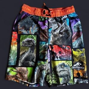 Boys Jurassic World Swim Trunks- Multicolor